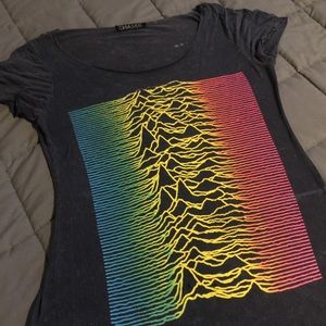 Rainbow Joy Division Distressed Shirt Vintage